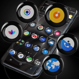 دانلود Theme Launcher - Spheres Black