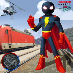 SuperHero stickman Rope Hero Gangstar Crime