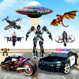 Us Police Bike Transform Robot