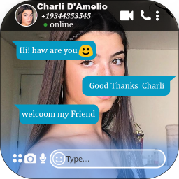 fake call Charli D'amelio  live chat video _prank