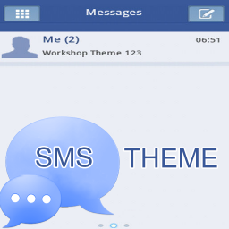 دانلود White Blue Theme GO SMS