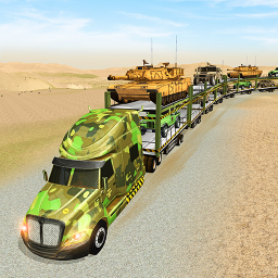 US Army Train Transporter Truck Driving Games