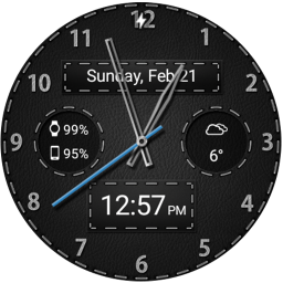 دانلود Black Leather HD Watch Face