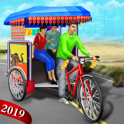 Bicycle Rickshaw Simulator 2019 : Taxi Game
