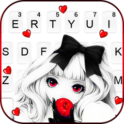 دانلود Anime Girl Keyboard Background