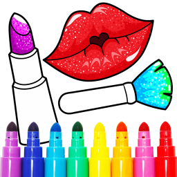 Beauty Makeup: Glitter Coloring Game for Girls