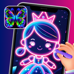 دانلود Neon Brush - Glow Draw & Paint