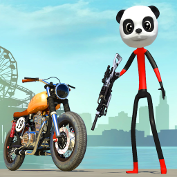 Party Panda hero – Stickman Rope Hero Legacy