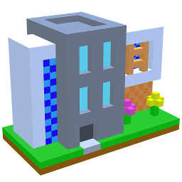 Modern Houses Voxel Coloring