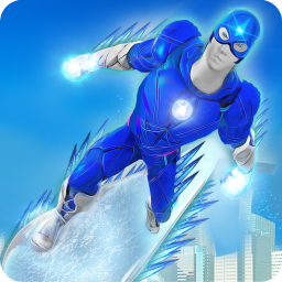 Flying Ice hero Robot: Speed Hero Robot Games