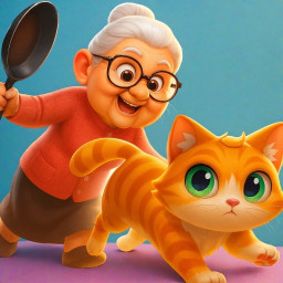دانلود Kitty vs Granny Prank Battle