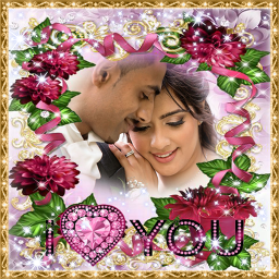 Love Flower Photo Frame