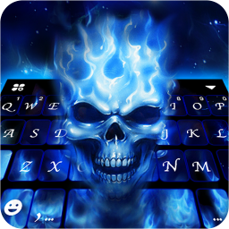 Flaming Skull 3d Keyboard Theme