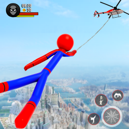 دانلود Stickman Rope Hero-Spider Game