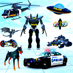 Police Robot Car Transforming