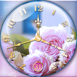 دانلود Rose Clock Live Wallpaper