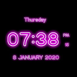 دانلود Neon Digital Clock Wallpaper