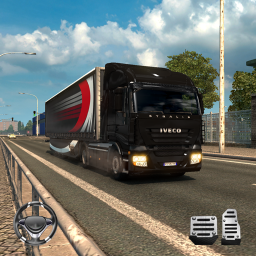 Heavy Truck Driver Transport Cargo 3D