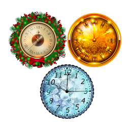 دانلود 3 New Year Clockfaces Pack