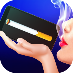 Smoking virtual cigarette
