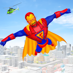 Flying Superhero Robot Games