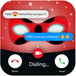 fake chat with ladybug : call & video - prank