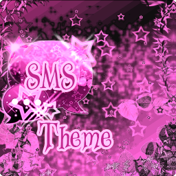 دانلود Pink Dark Star GO SMS Theme