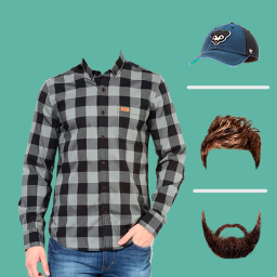 دانلود Man Check Shirt Photo Suit
