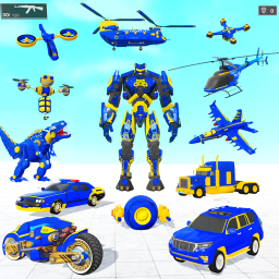 Dino Robot Police Car Games 3d
