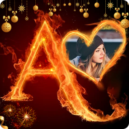 Fire Text Photo Frames App