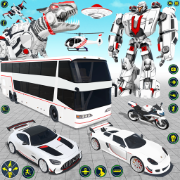 دانلود School Bus Robot Car Game