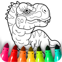 دانلود Dinosaur Coloring Book Glitter