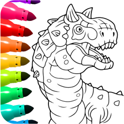 دانلود Dinosaur Coloring Book Glitter