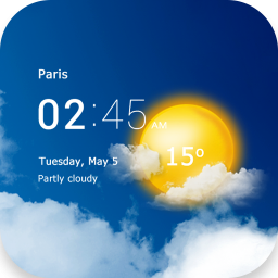 دانلود Transparent clock and weather