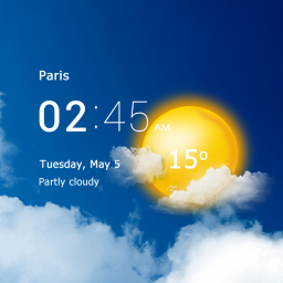 دانلود Transparent clock and weather