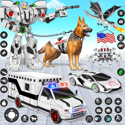Ambulance Dog Robot Car Game