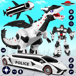 دانلود Limo Car Dino Robot Car Game