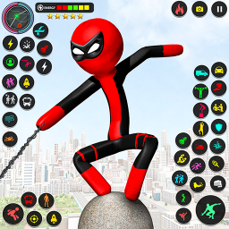 دانلود Stickman Spider Rope Games