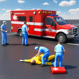 دانلود 911 Ambulance City Rescue Game