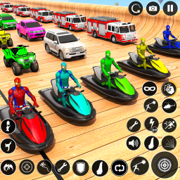 دانلود Superhero Car Games: Mega Ramp