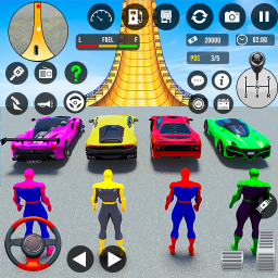 Superhero Car: Mega Ramp Games