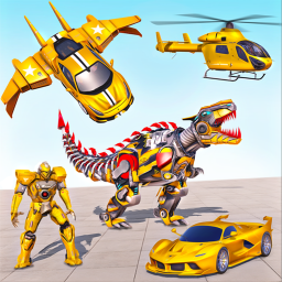 Flying Taxi Robot Car Games