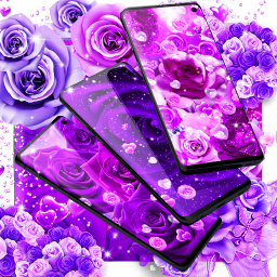 دانلود Purple rose live wallpaper