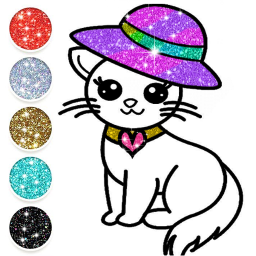 دانلود Cute Kitty Coloring Glitter
