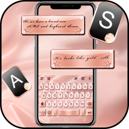 دانلود Rose Gold Silk Keyboard Theme