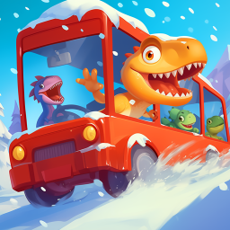 دانلود Dinosaur Bus Games for kids