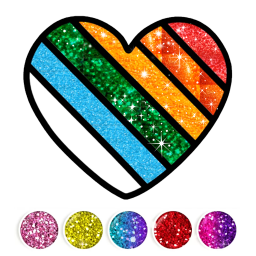 دانلود Glitter Heart Love Coloring