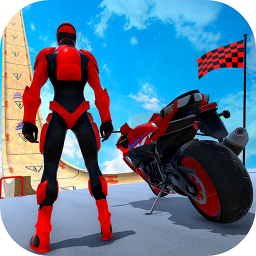 دانلود Superhero Bike Game Stunt Race