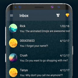 دانلود Dark SMS Messenger Theme