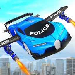 Flying Car Games 3D: Police